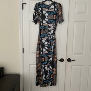 Designer Print Maxi Dress